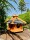 DARLUX Vogelfutterhaus I Futterstelle I Sechseck Vogelhaus I aus Holz I Braun/Schwarz IGarten I Vogelfutterhaus I Wetterfest