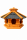 DARLUX Vogelfutterhaus I Futterstelle I Sechseck Vogelhaus I aus Holz I Braun/Schwarz IGarten I Vogelfutterhaus I Wetterfest