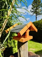 DARLUX Rechteckiges Vogelhaus zum Aufhängen oder Aufstellen Braun/Schwarz Holz