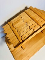 DARLUX Weihnachts- Holz Krippe Dekoration Handgefertigt Holzschnitzerei Jahreszeitliche Dekoration