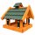 DARLUX Rechteckiges Vogel Futter Haus  Futterstelle Holz Vogelhaus Braun / Grün
