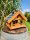 DARLUX Rechteckiges Vogel Futter Haus  Futterstelle Holz Vogelhaus Braun / Blau