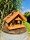DARLUX Rechteckiges Vogel Futter Haus  Futterstelle Holz Vogelhaus Braun / Rot