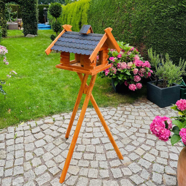 Blau mit Ständer